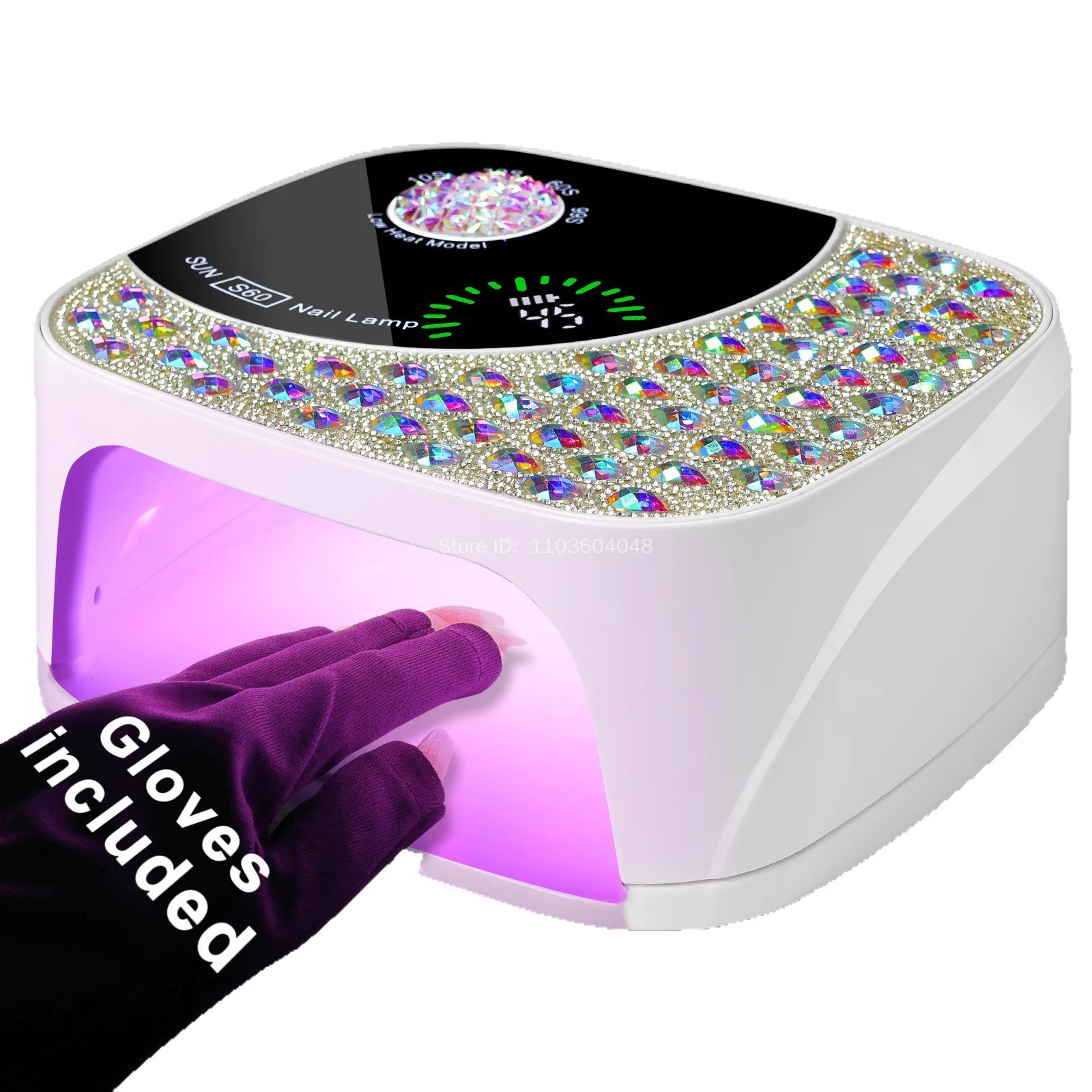 Oplaadbare UV LED-nagellamp voor nagels 36 LED's Draadloze gellak-uithardingslamp met scherm Professionele nageluitrusting