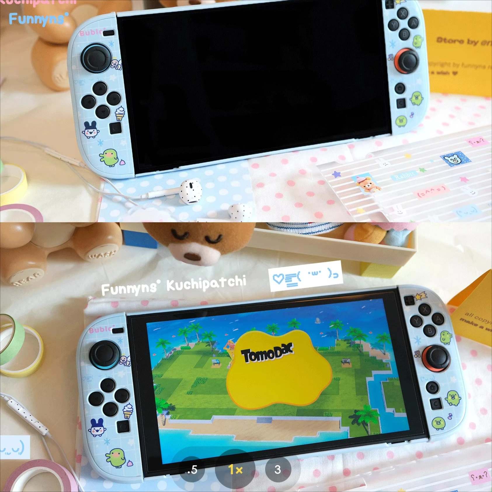 Cute Anime Tamagotchi Switch2 Split Case for Nintendo Switch 2 OLED Console Shock-Resistant Joy-Con Controller Shell Dock Cover