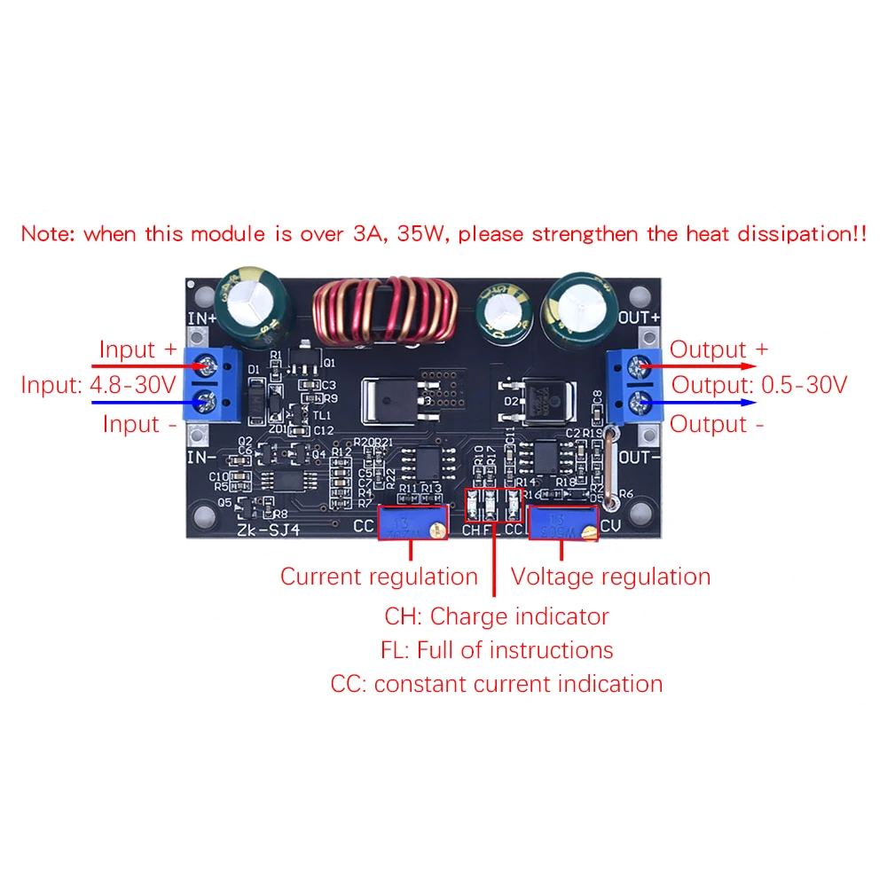 DC Automatic Solar energy Constant current charging generation voltage stabilization 60W High efficiency can boost step-down SJ4