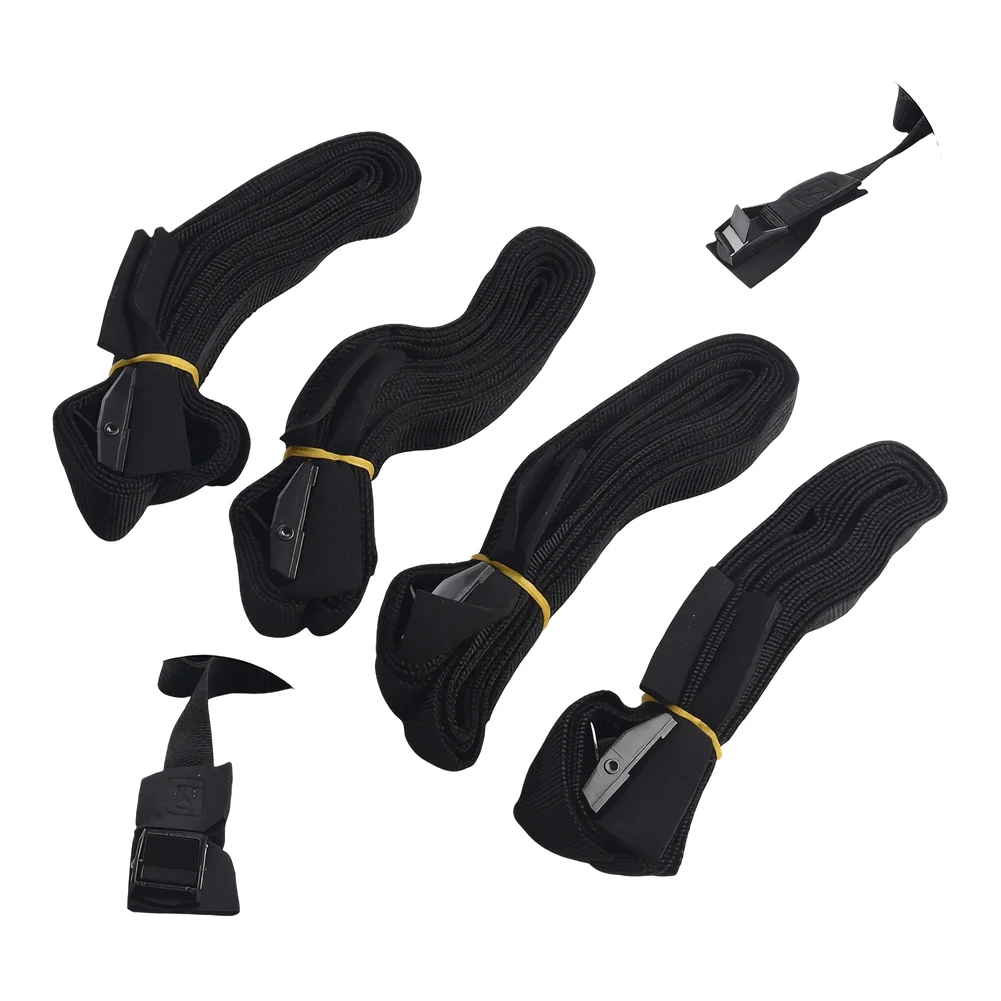 

Абсолютно новые 4 шт. (2 пары) ремней безопасности для крепления на багажник на крыше автомобиля, длиной 9,8 футов, для крепления досок для серфинга и велосипедов, черные