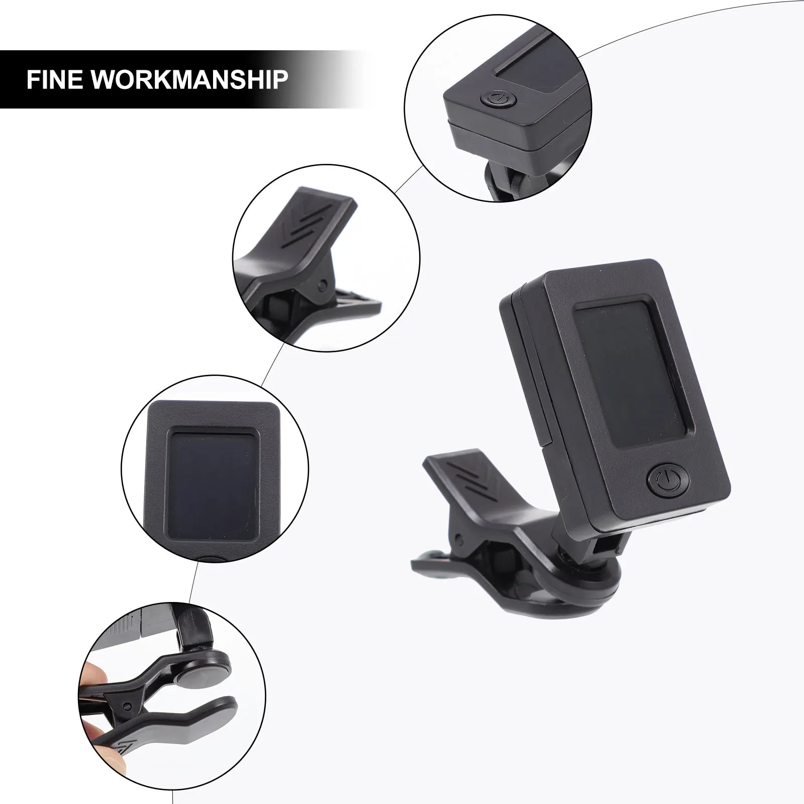 

Guitar Bass Violin Ukulele Tuner Durable Practical Flexible High-End Plastic Guitar Tuning Tool Professional Musical Instrument