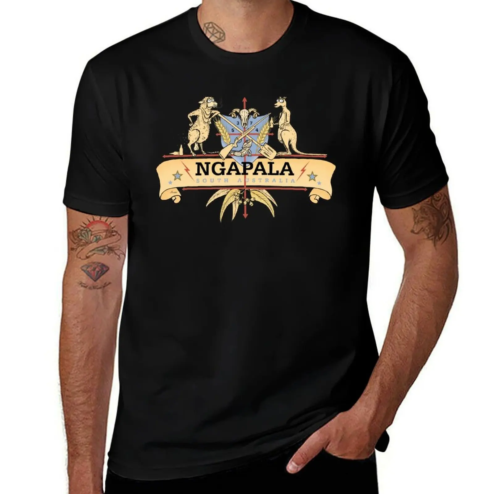 

Ngapala Coat Of Arms T-Shirt Casual Basic Street Style T-Shirt