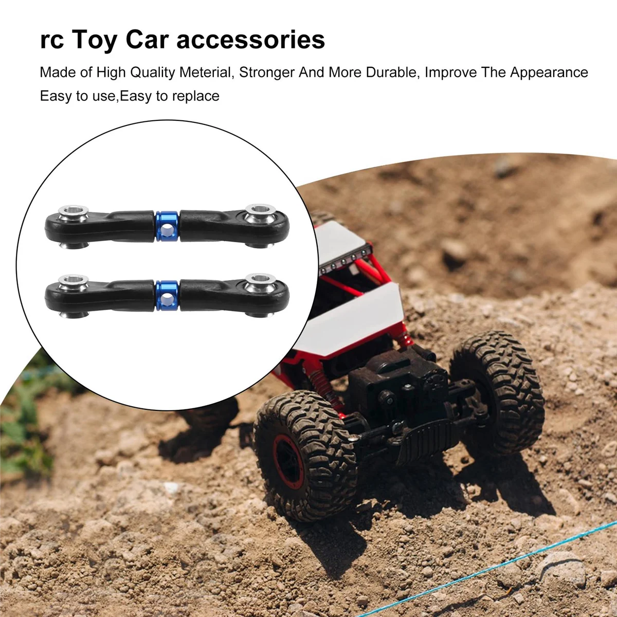 Imagem -04 - Steering Link Servo Rod para Tamiya Peças de Atualização do Carro Acessórios Azul Tt02 Tt-02t Tt02 Tt02t 10 Pcs