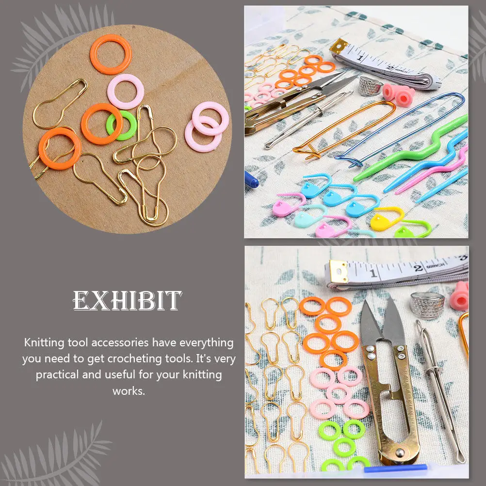 

1Set Portable Knitting and Crochet Accessories Set Small Space Friendly Craft Kit for Beginners Advanced Makers