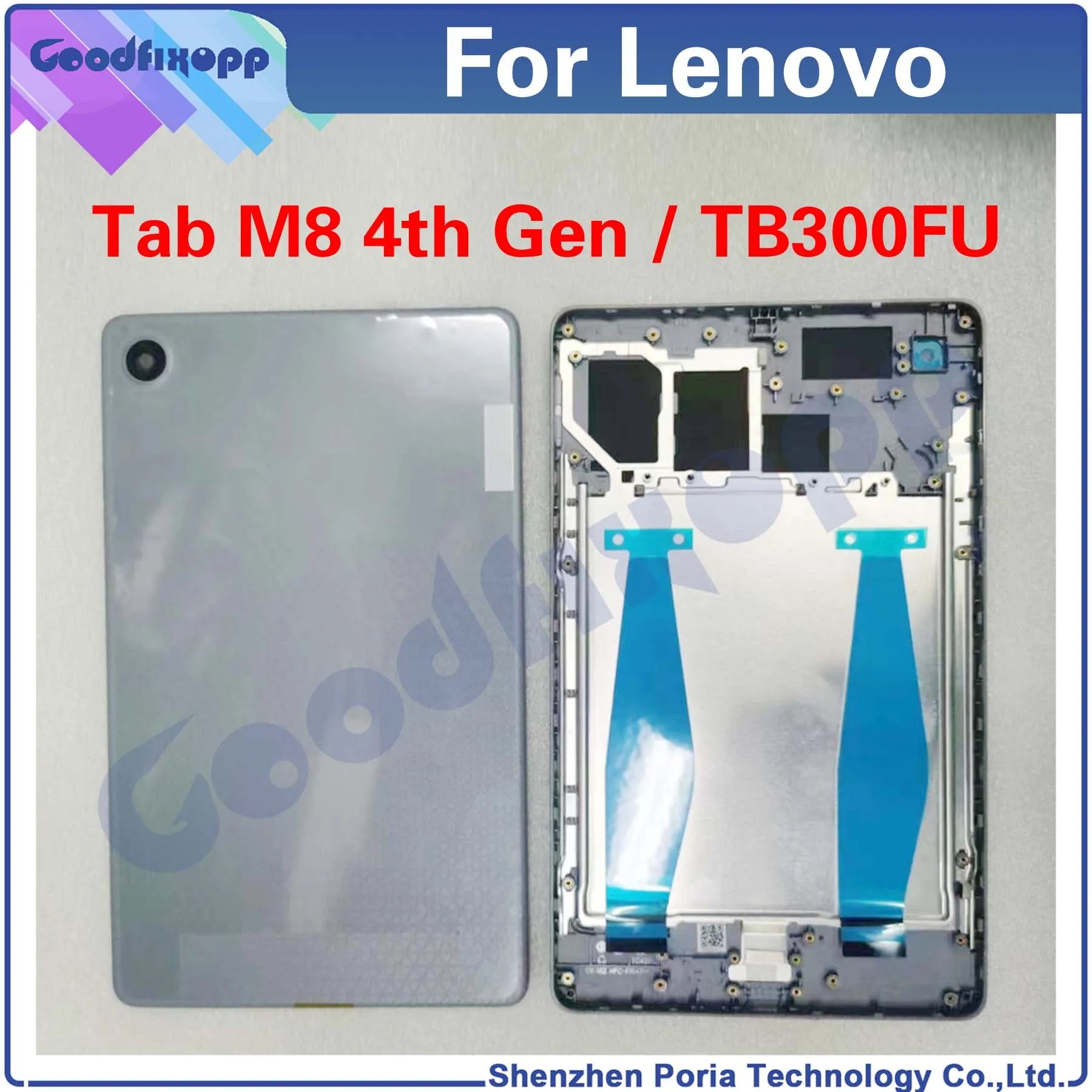 

Задняя крышка батарейного отсека для Lenovo Tab M8 4-го поколения TB300 TB300FU TB300XU, запасные части