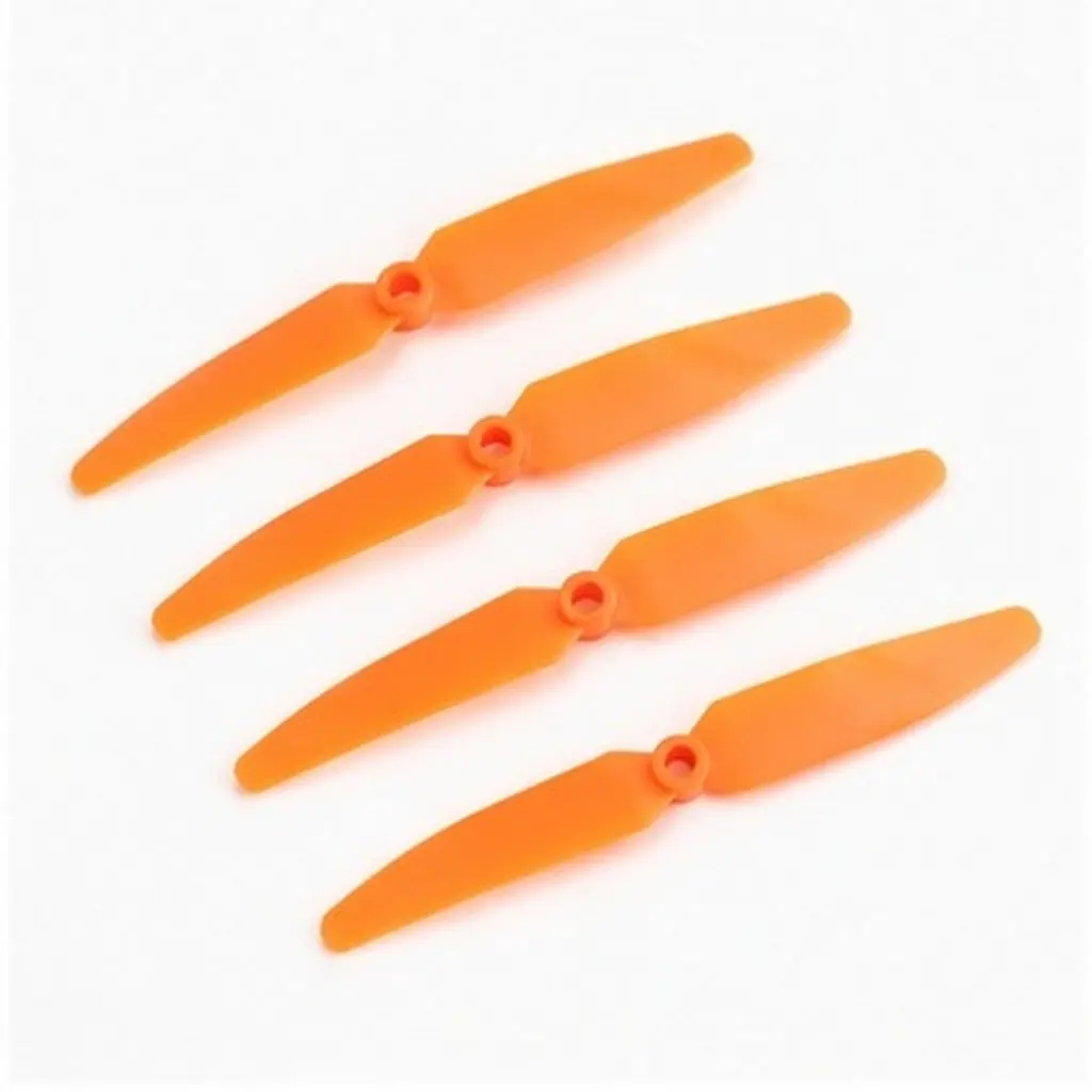 4Pcs Ep5030 5x3 Inch Orange Rc Airplane Props Hard Plastic Park Fly Direct Drive Brushless Motor Easy Install Propeller Set