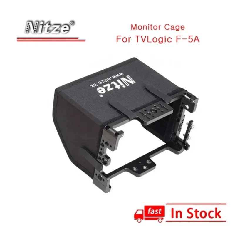 

Nitze Monitor Cage Kit for TVLogic F-5A 5.5" with HDMI Cable Clamp, LS5-C Sunhood, N54-G1 Monitor Holder Mount - F5A-KIT