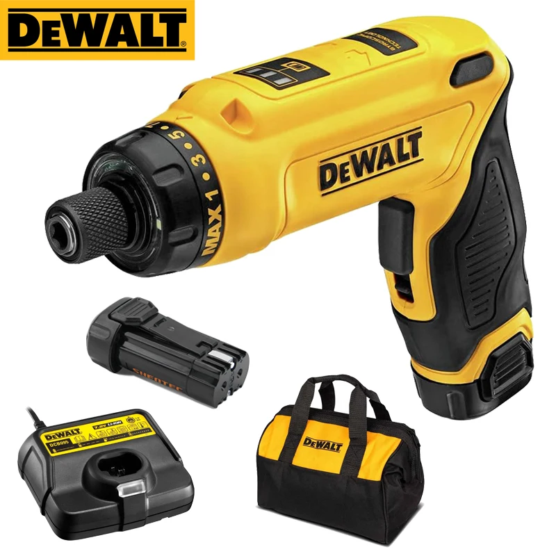 Dewalt-chave de Fenda Elétrica Dobrável Dcf680 Dcb080 Bateria de Lítio Giroscópico Doméstico Compacto Mini Conjuntos de Broca de Mão 7.2v