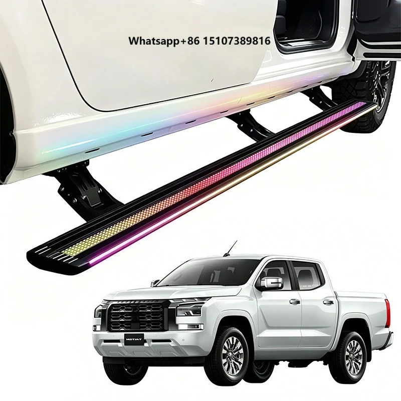 Automatic Electric Power Side Step Neon Led Dual Lights Running Board for TRITON 2024-2026