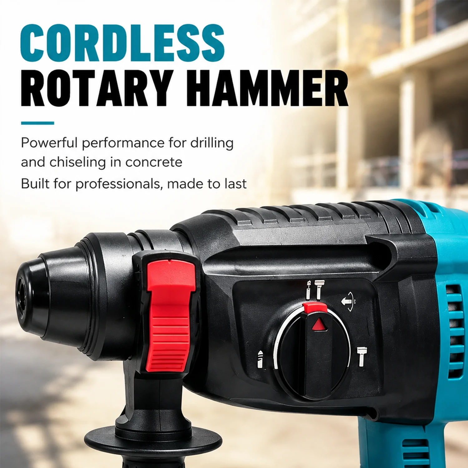 IONTOOL Portable Cordless Hammer Drill 4550bpm For Brick Wall Hole Boring and Cable Trough Anchoring Working Device