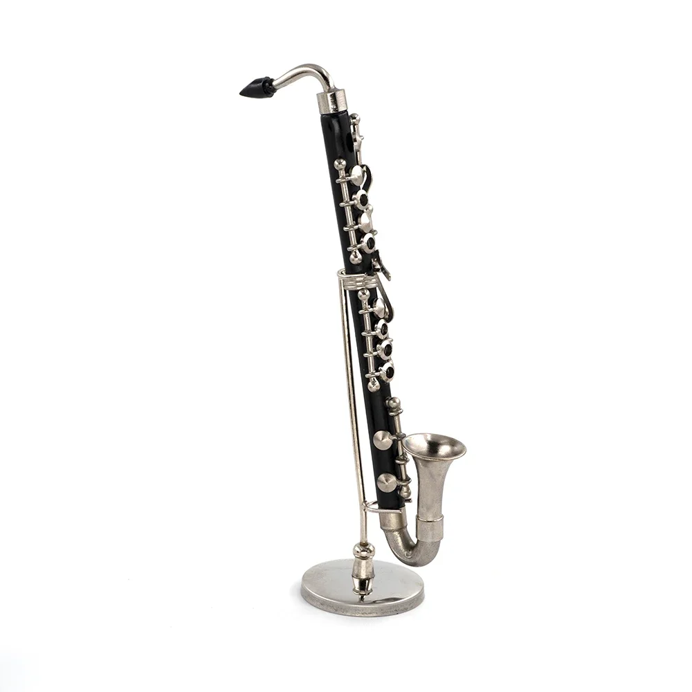 Miniature Bass Clarinet Model Mini Musical Instrument for Dollhouse ob11 1/6 Action figure Doll House Accessories bjd Decoration