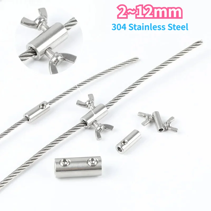 

Wire Rope Clamp Cable Railing Guardrail Post Sleeve Protector 304 Stainless Steel Tightening Buckle Connector Ferrule Fixed Clip