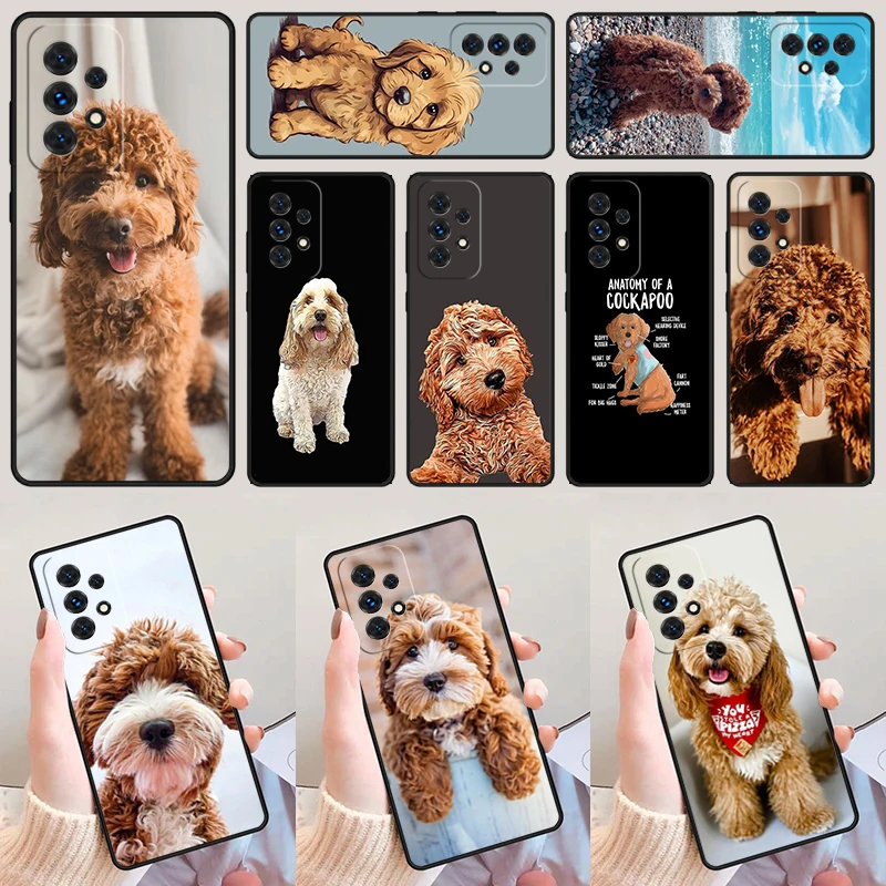 Cute Cockapoo Dog For Samsung Galaxy A52 A72 A73 A20e A21S A50 A70 A11 A12 A42 A31 A40 A51 A71 A32 A80 A91 Phone Case Cover