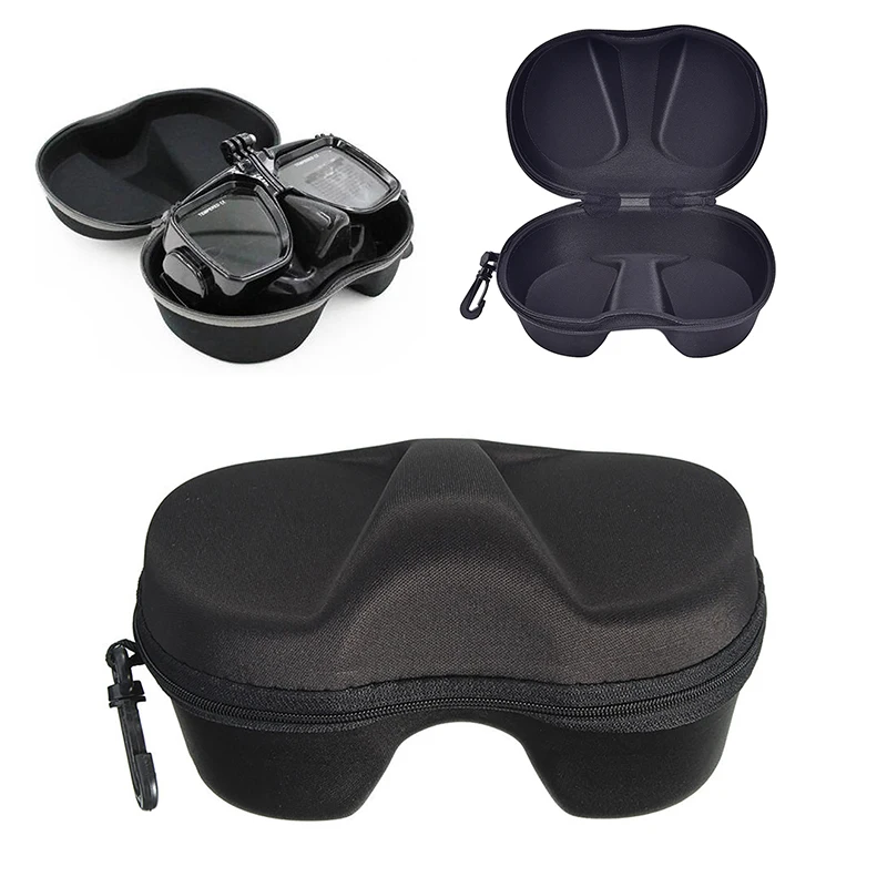 Diving Glasses Storage Box Underwater Mask Goggles Storage EVA Multifunction Face Cover Snorkel Zipper Case For Underwater Swim