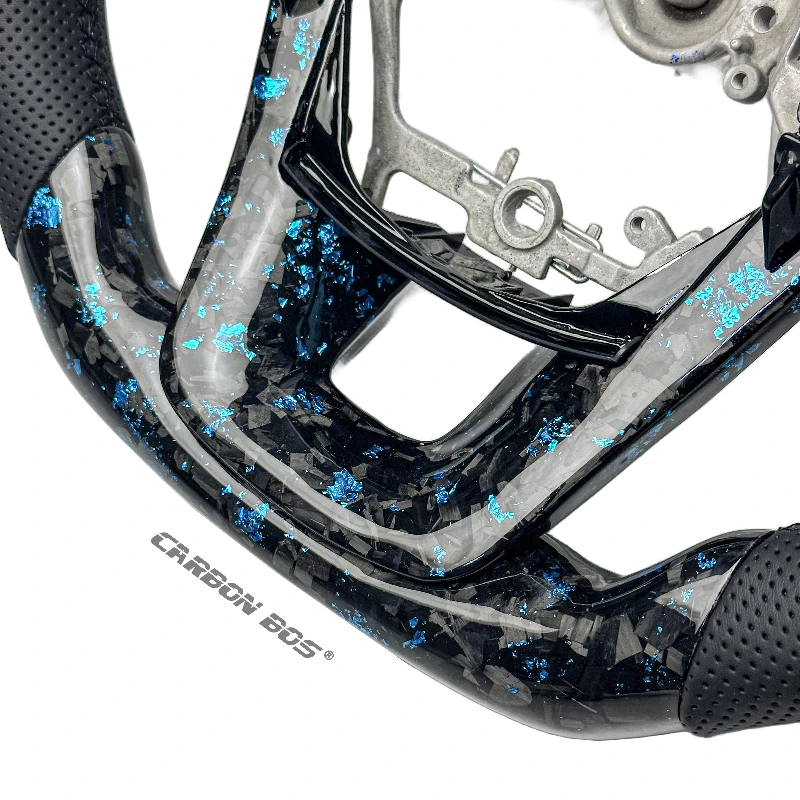 Auto Accessories Hot for Toyota Hilux Blue Forged Carbon Fiber Steering Wheel for Toyota Car Handle One Piece Delivery 2012-2024