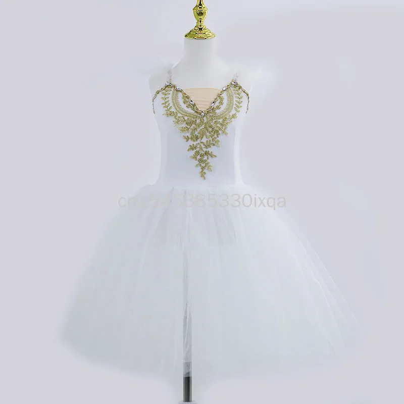White Ballet Long Dress Romantic Ballet Picture Professional Ballet Swan Lake Ballet Girls and Children Fairy Tale Ballet Costum