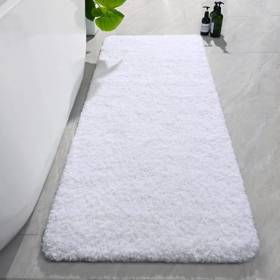 

Luxury Long Bathroom Runner Rug, 24x60 Inch Thick Soft and Absorbent Non Slip Bath Mat, Rubber Backing Quick Dry Rugs Carpets, M