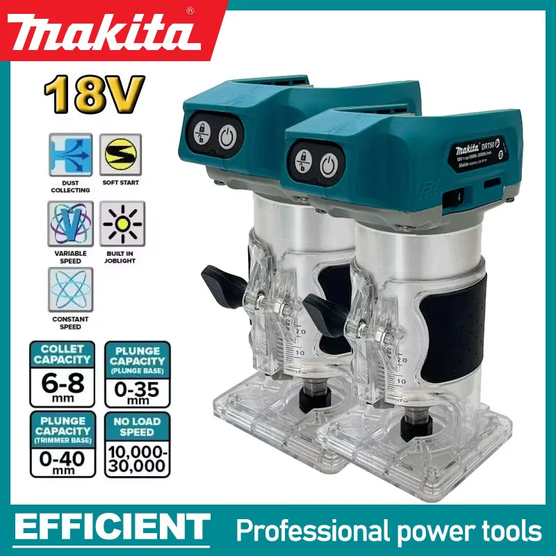 

Makita DRT50 Original Cordless Trimmer Rechargeable Trimming Machine Brushless Slotting Tool Milling Woodwork Engraving Machine