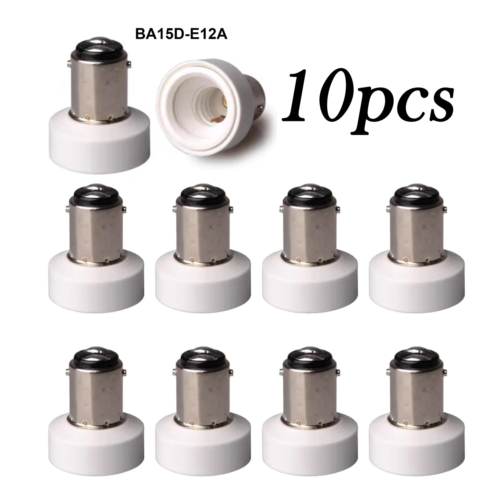10Pcs White BA15D T…