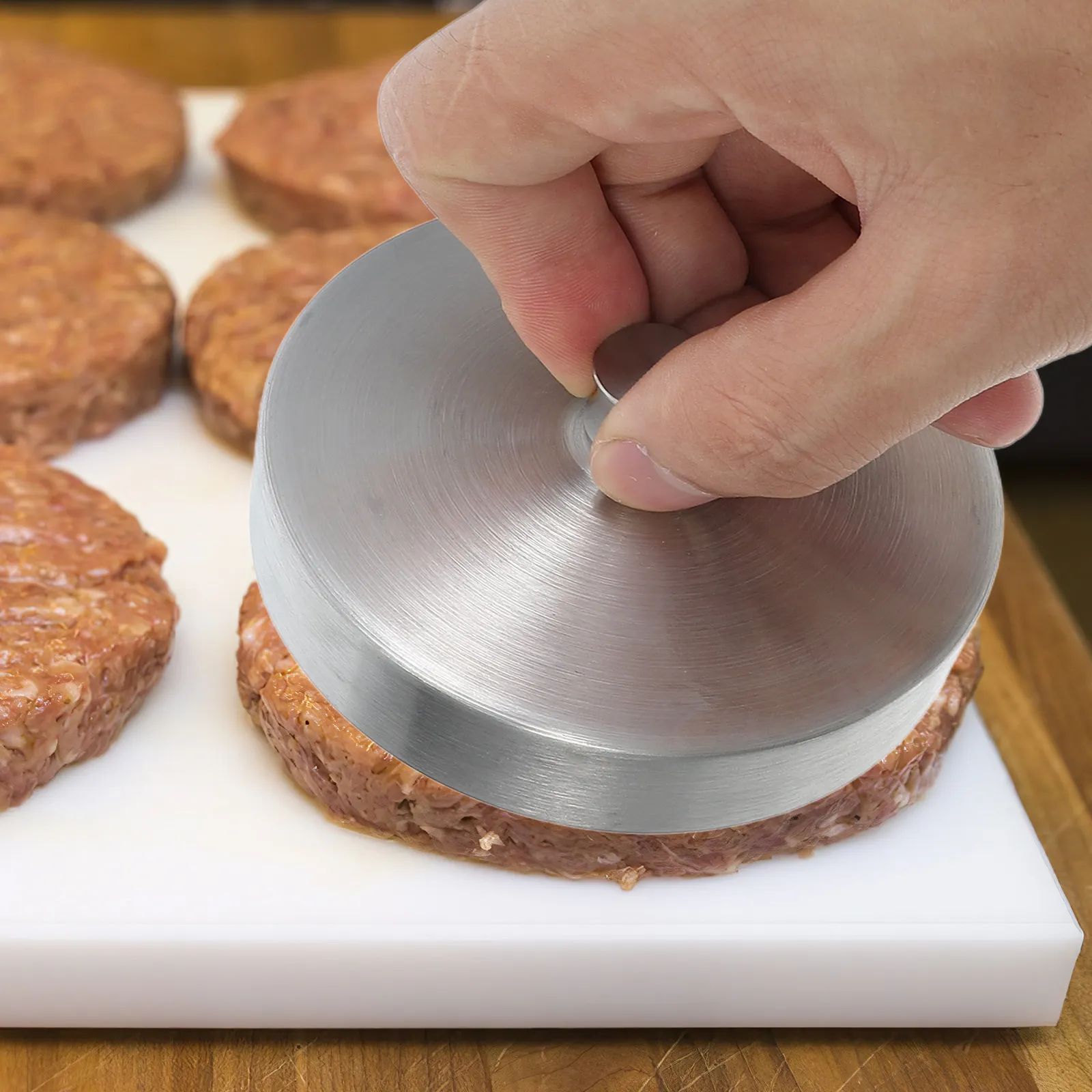 Stainless Steel Burger Patty Press Round Meat Mold for Burgers Beef Patties Bbq Grilling Kitchen Accessories Hamburger Maker view 3