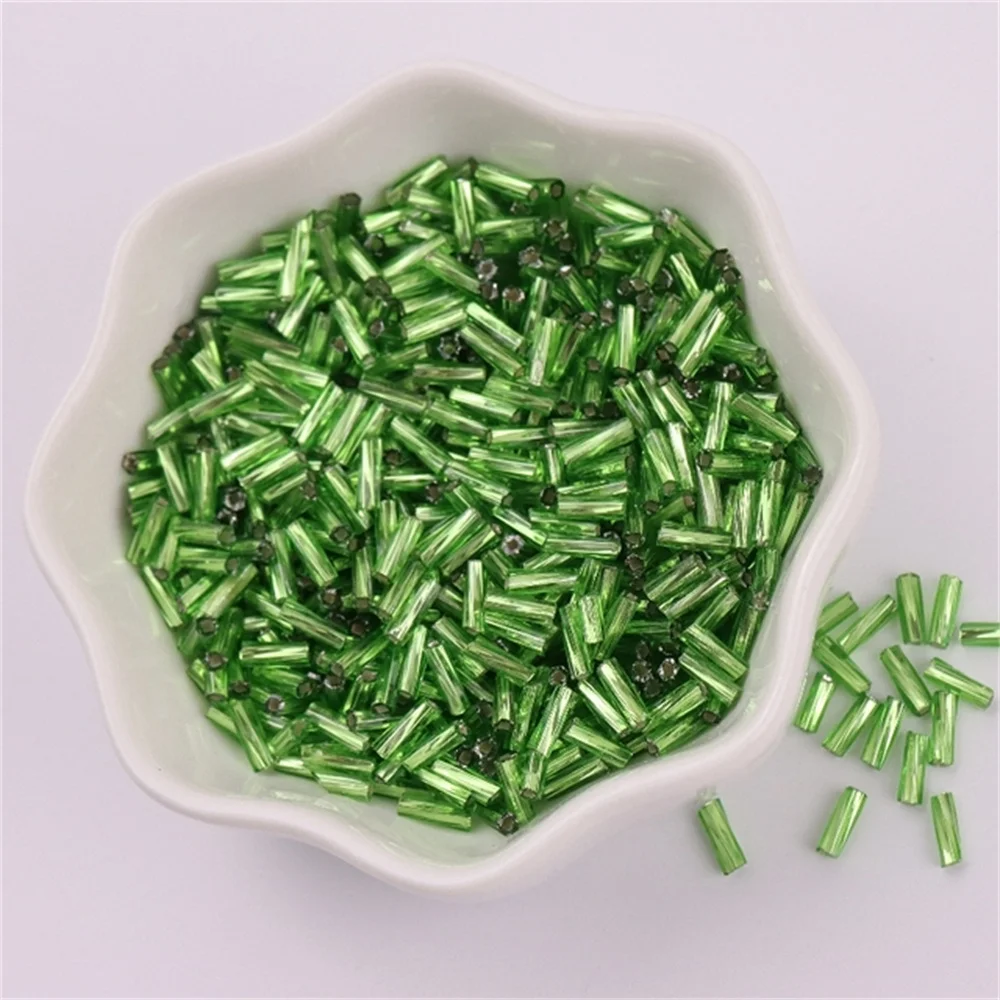 300 Stück 11/0 Röhrenperlen 2x6mm Twist Bugles Glasperlen Helical Seedbeads für DIY Armband Schmuck Kleid Herstellung Bekleidungszubehör – Detail 13