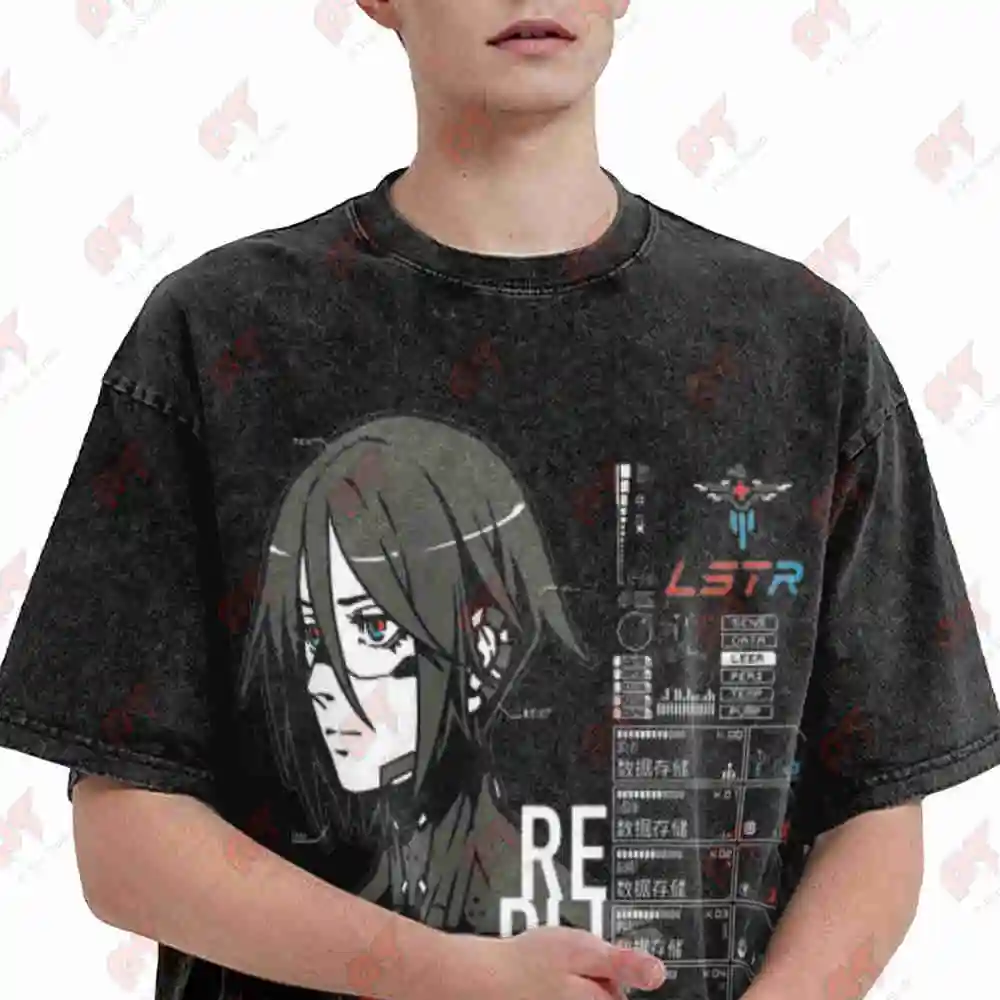 Signalis Anime Game Iconic Characters Replika Vintage Washed Tee Pure Cotton T-Shirt