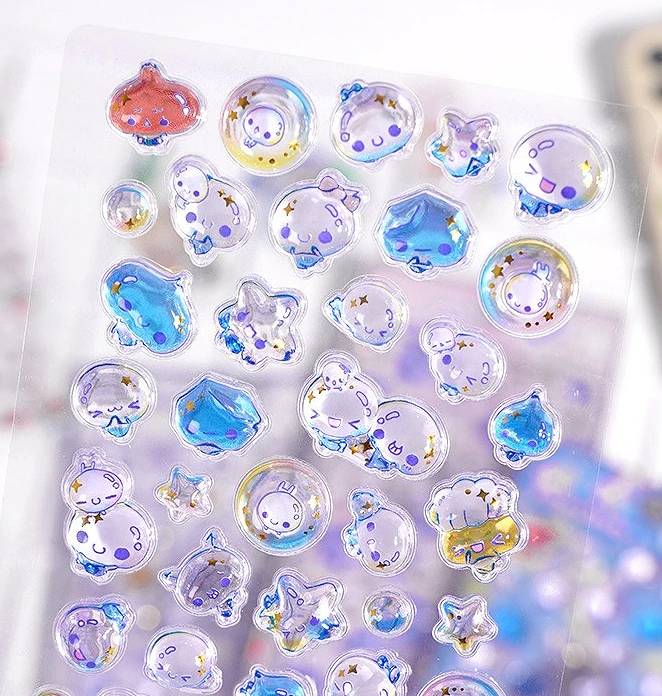 Mini Pegatinas 3D con Relieve, Estilo Japonés, Diseño de Dibujos Animados, para Scrapbooking, Manualidades, Decoración de Diarios, Papelería Escolar, Pegatinas Lindas