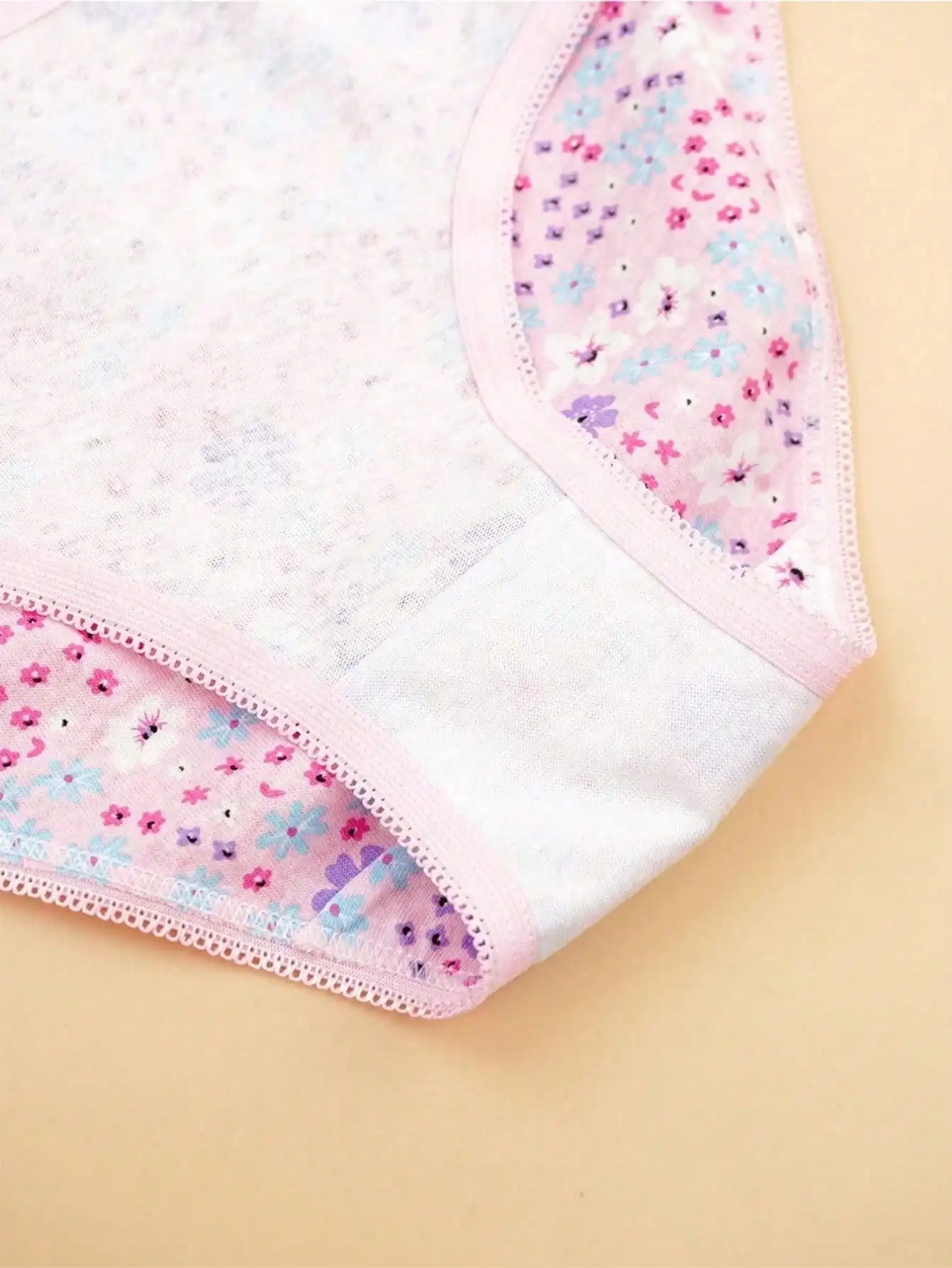 24 Pack Girls Unnderwear Cute Pink Hearts & Floral Design Cotton Underpants for Kids image 6
