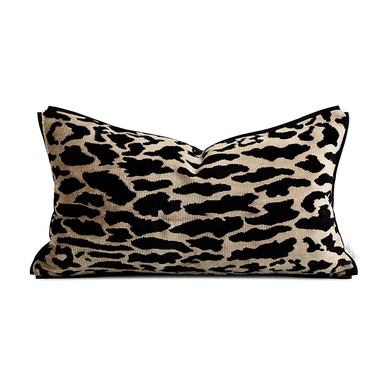 Brown Black Leopard Pillows Luxury Retro Cushion Case High Quality Decorative Pillow Cover For Sofa Chair Home Decorations