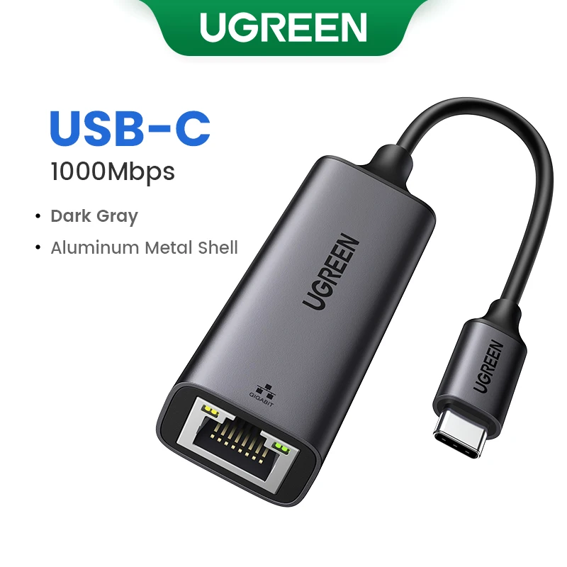 Ugreen Usb C Ethernet Network Adapter Usb Naar RJ45 Usb Ethernet Adapter Voor Laptop Macbook Samsung S20 Usb Ethernet Netwerk kaart