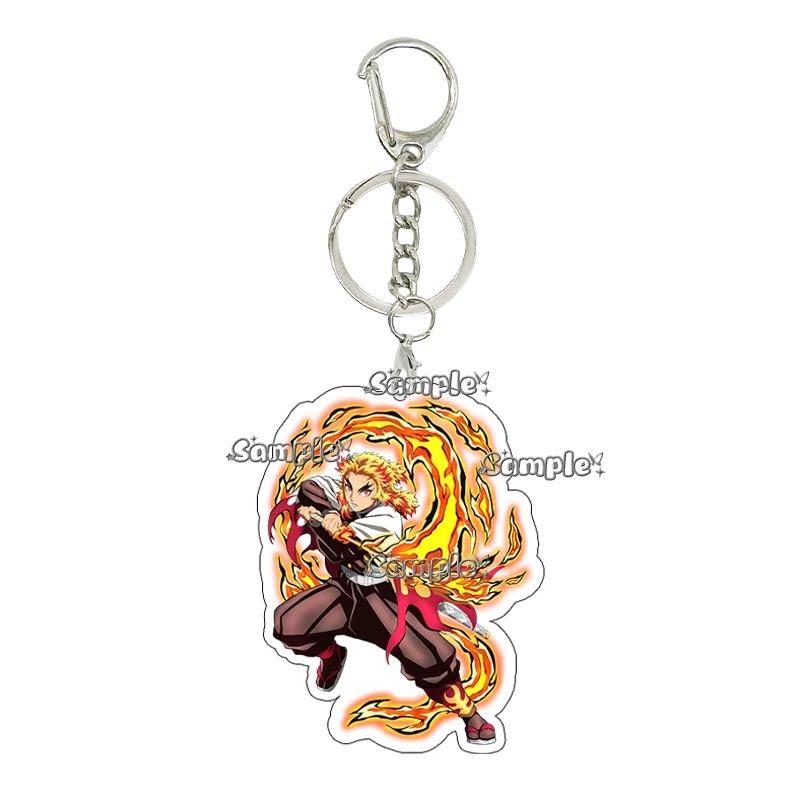 Anime Zenitsu Rengoku Keychain Acrylic Accessory