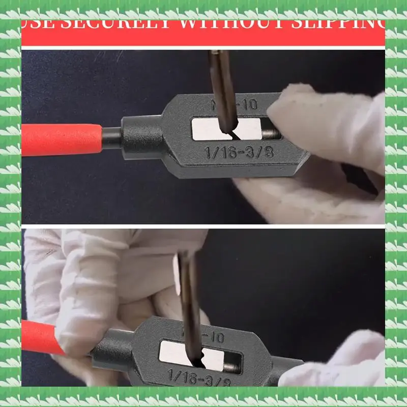 ONCE 4 Pcs Adjustable Tap Wrench Screw Holder Reamer Hand Tool With Plastic Dipped Non-Slip Handle For Tap Reamer
