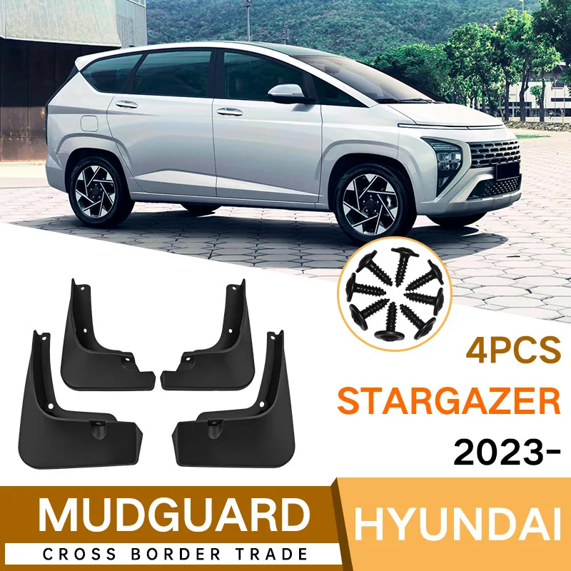 

For Hyundai Stargazer 2023 black car mudguard Reduce dust Resist tire dirt car accessories tools