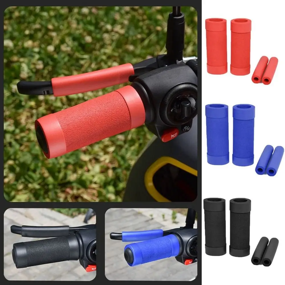 Frosted Sponge Electric bike Handlebar Shock-absorbing Anti-slip Motorcycle Grips Universal Electric Bike Parts