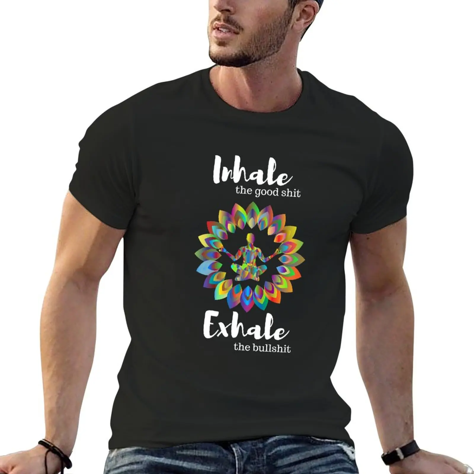 Buddha Yoga Meditation TShirt Inhale Exhale T-Shirt blanks anime stuff mens graphic t-shirts