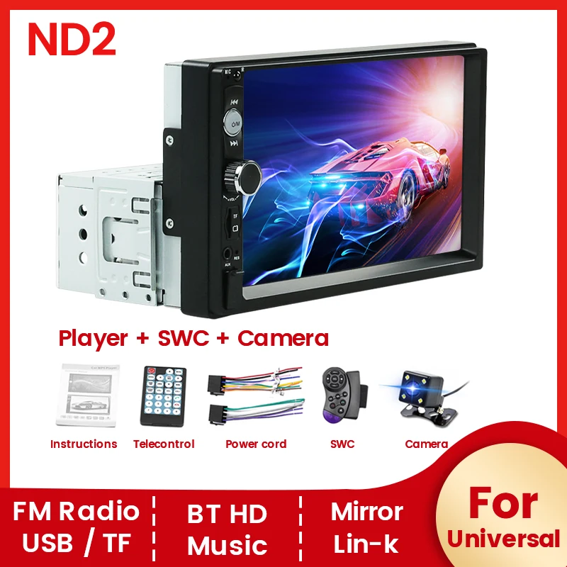 ND2 1DIN MP5 Player…