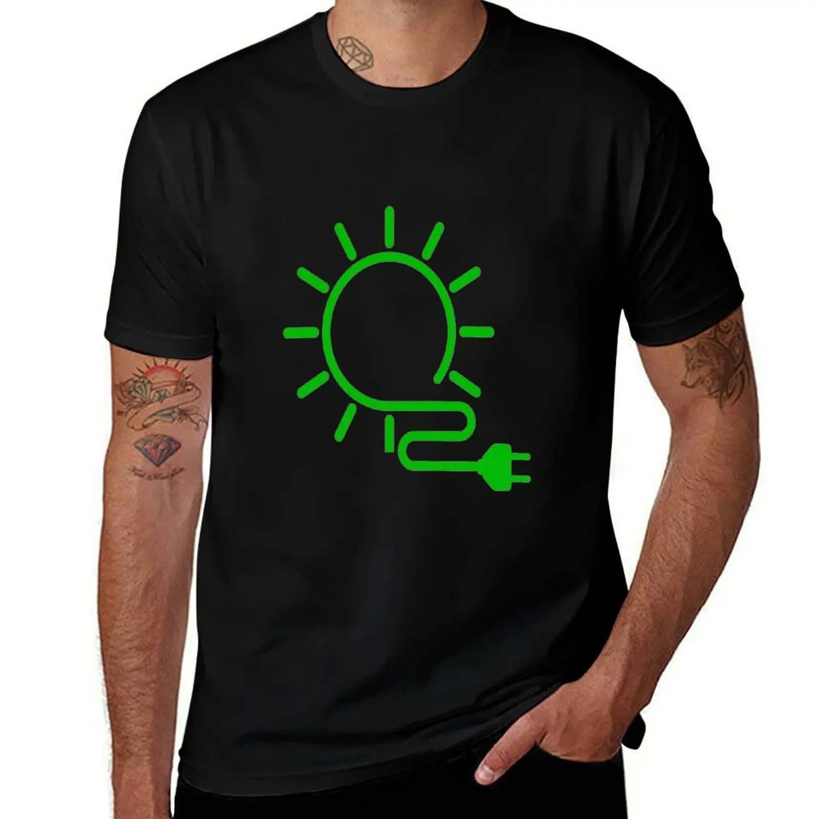 Renewable energy Solar energy Solar T-Shirt Art Pattern Printed Casual Top