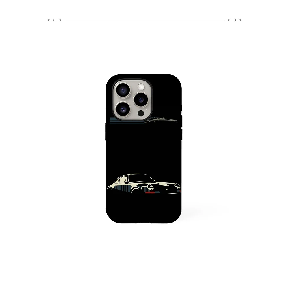 Minimalist Porsche Phone Case Film Shell For IPhone 16 15 14 13 12 11 Pro Max Plus