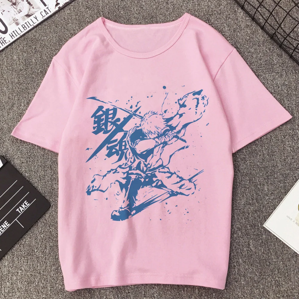 Gintama Samurai Gintoki t shirt femme vintage jojifuku y2k Psychedelic gyaru t-shirt meme emo streetwear goth