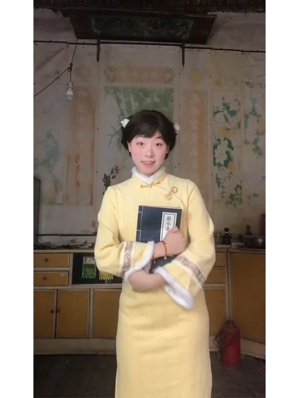 

Желтая утепленная бархатная длинная юбка в традиционном китайском стиле для молодых девушек, осенне-зимняя новинка, ретро-стиль, на каждый день