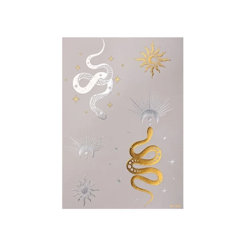 

Mehndi Stickers Bronzing Henna Tattoo Stickers India Flower Totem Butterfly Snake Gold Henna Tattoo Decals Fake Tattoo