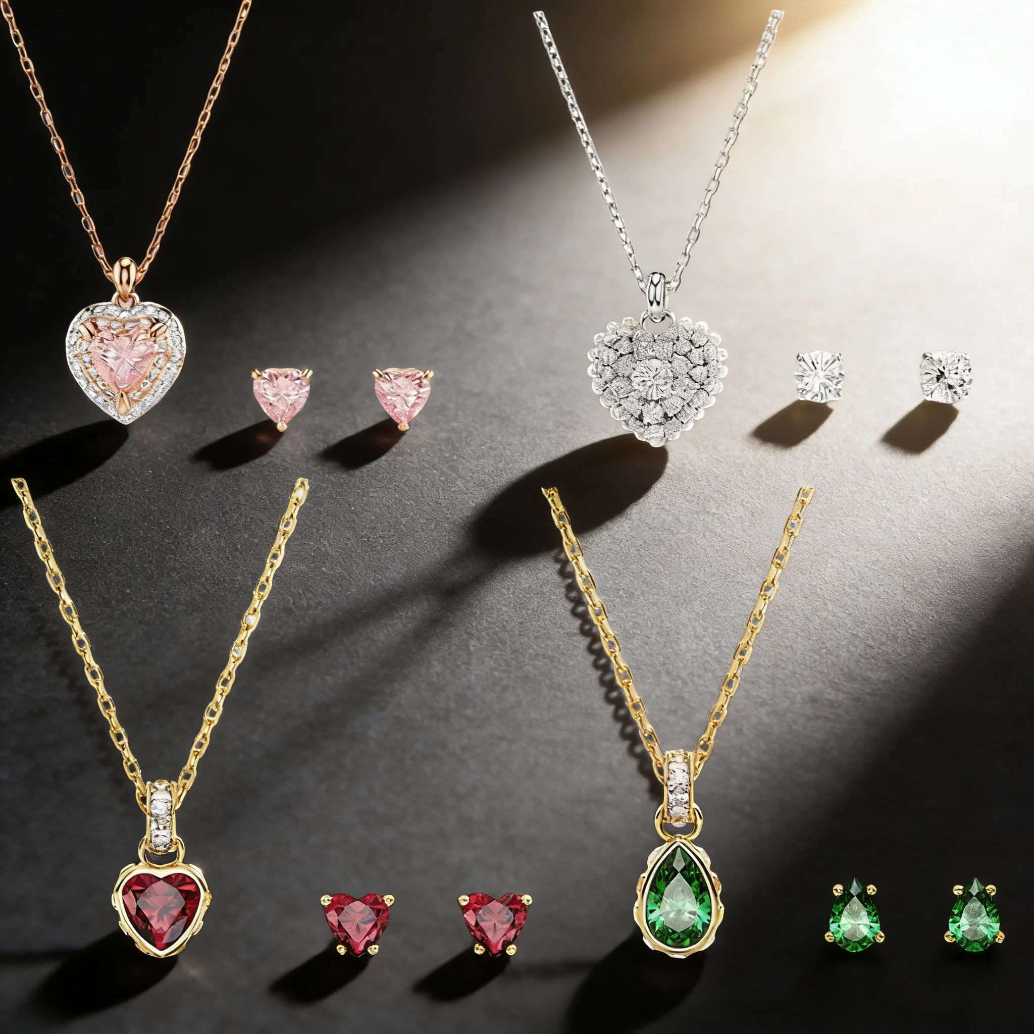 

Роскошное ожерелье-сердце S925 2026 года, серьги-подвески, модное и универсальное ожерелье с символикой любви – незаменимый подарок на День святого Валентина