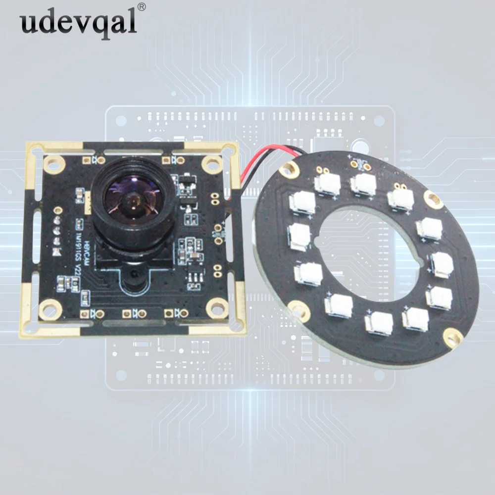 OV9281 USB Camera Module 1MP 60 FPS Night Vision with Infrared LED Board Driver-Free USB 2.0 Interface Black White Imaging