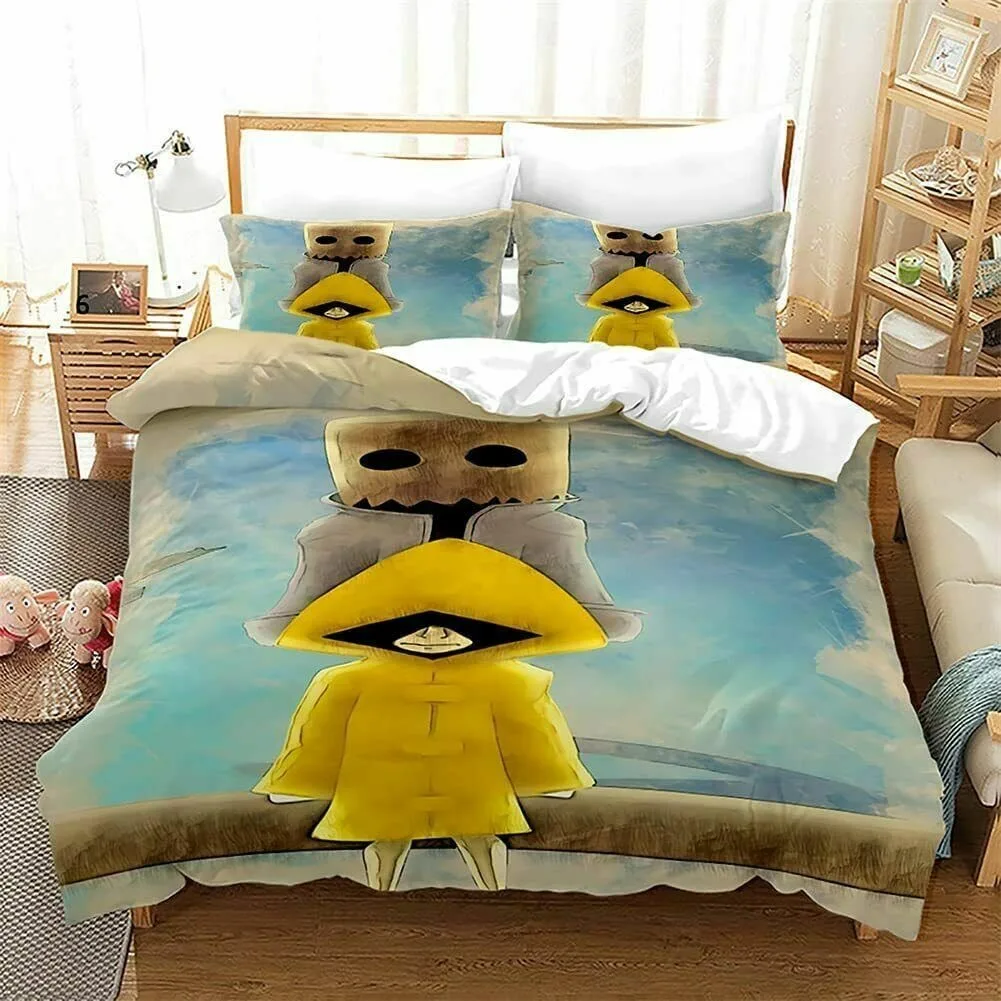 Exquisite 3D Little Nightmares Wallpaper Anime Digital Printing Bedding Set Duvet Cover Comforter Bed Youth Kids Girl Boys Gift