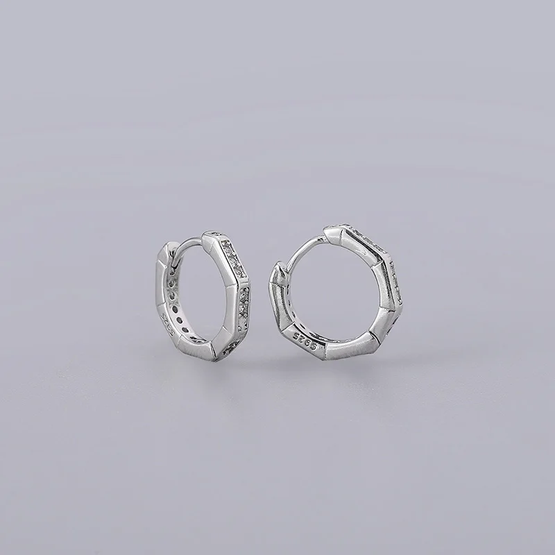 ANENJERY CZ Zirkon Kreis Creolen für Frauen Männer Punk Trendy Party Zubehör Mode Schmuck Geschenk – Detail 23