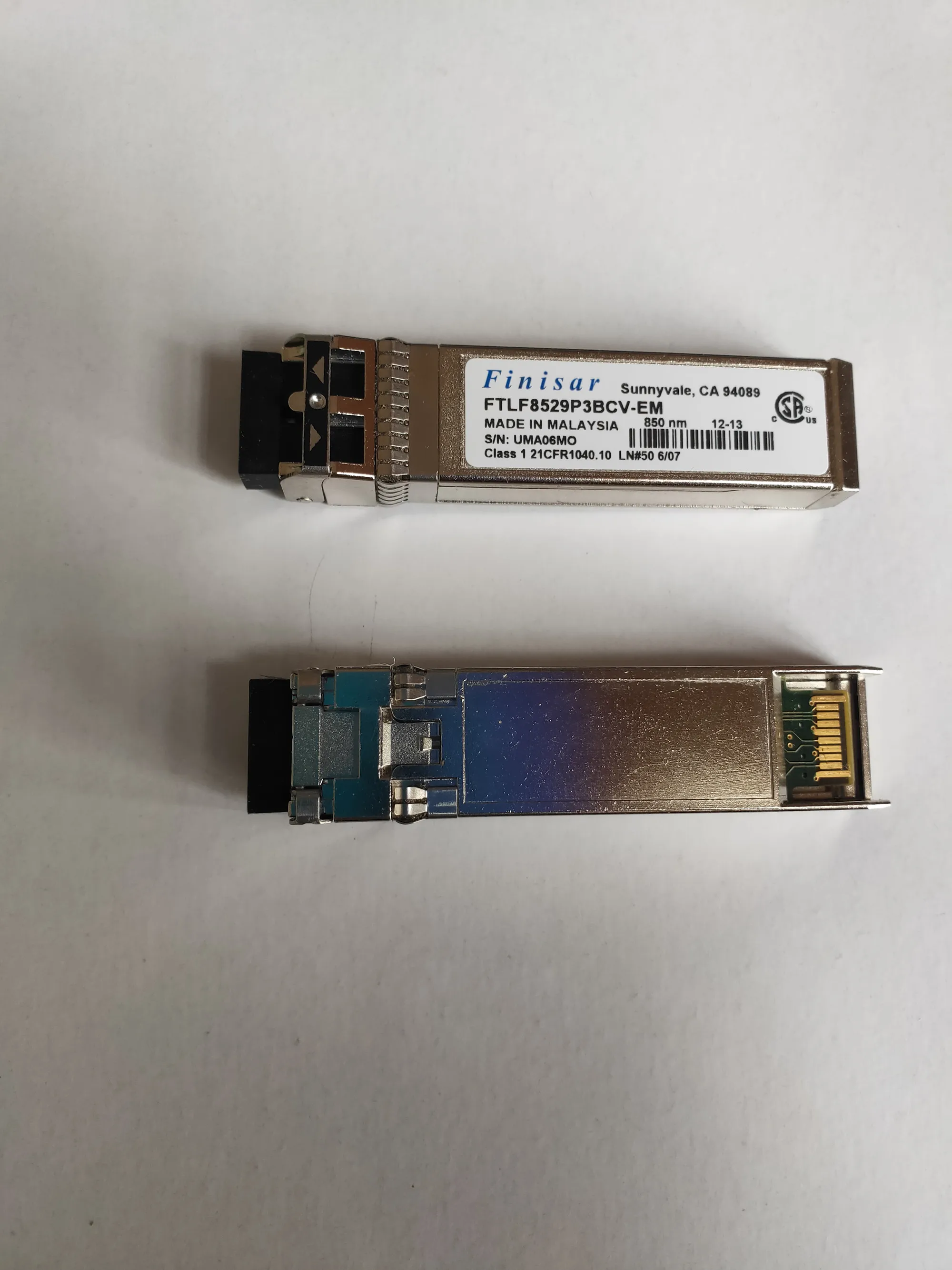 Transceptor do canal da fibra ótica, 16G LC, 16G SFP, FTLF8529P3BCV-EM, 16G SFP + 850nm, 16G LC, fibra 16G ótica, 1PC