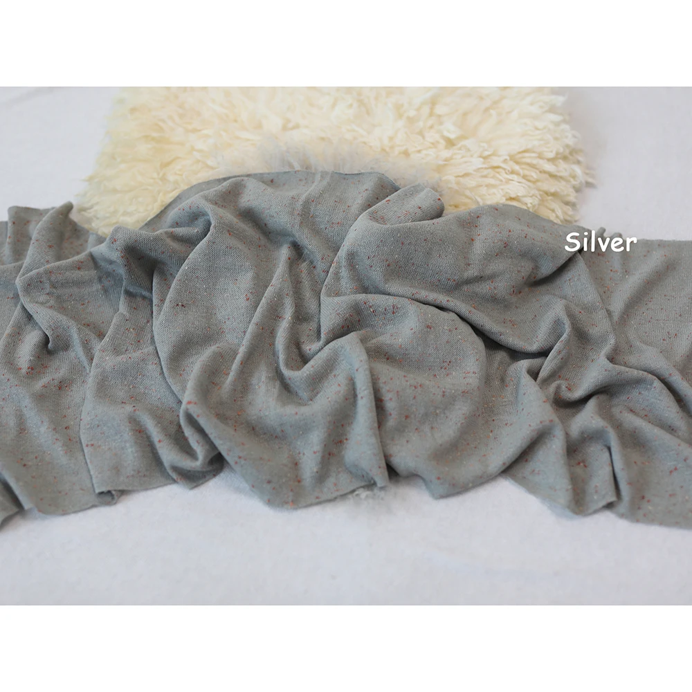 Couverture d'emmaillotage en tricot doux et extensible pour photographie de nouveau-né, accessoire Photo moucheté pour bébé, accessoires de séance Photo pour nouveau-né