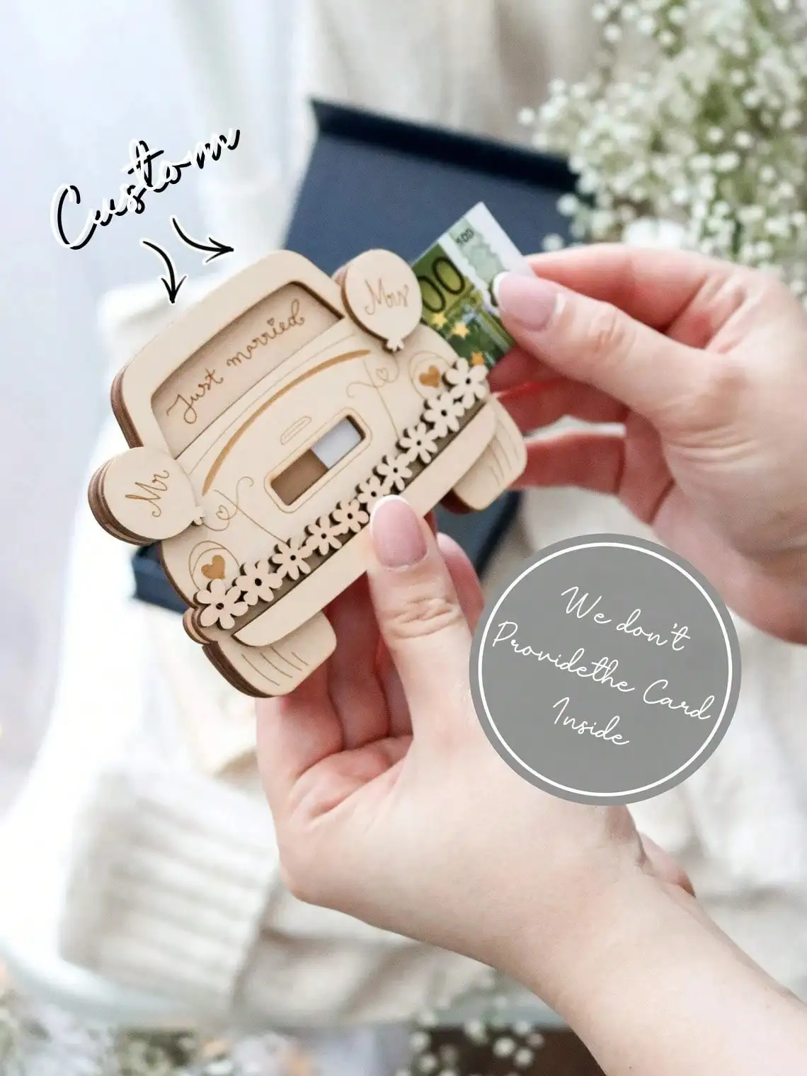 

Handmade Wooden Wedding Gift Box, Money Gift for Couple, Custom Mr and Mrs, Rustic Keepsake Present