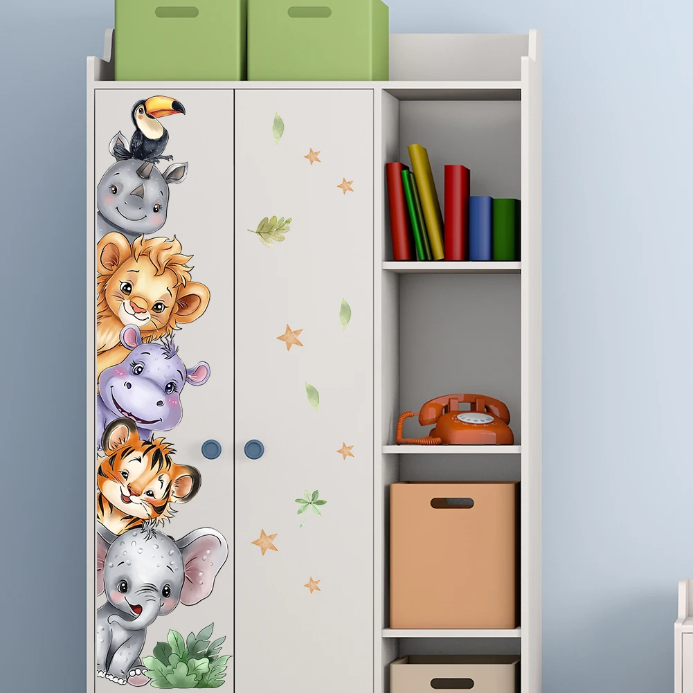 Quietly Observe Your Animal Wall Stickers Interesting Home Decor For Living Room And Bedroom   Decoration