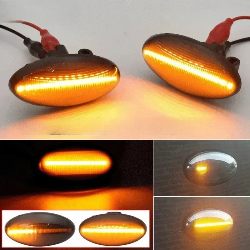 1 قطعة ل LED ديناميكية بدوره مصباح إشارة الوامض الجانب ماركر ضوء سيتروين C1 C2 C3 C5 C6 307 206 407 107 607 1007